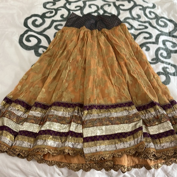CUSTOM INDIAN PURPLE AND MUSTARD LEHENGA - Picture 10 of 16